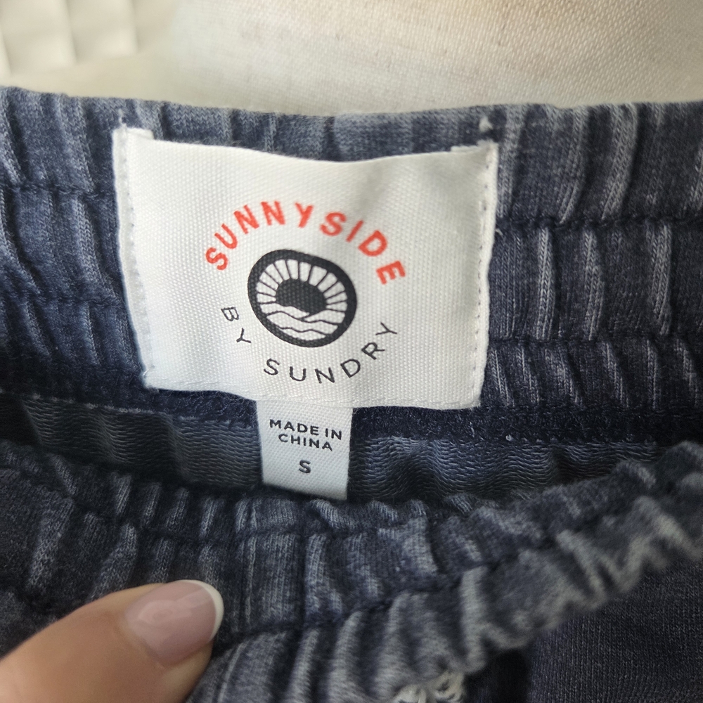 Sundry Navy Sweatshirt & Shorts Set - Picture 6 of 8